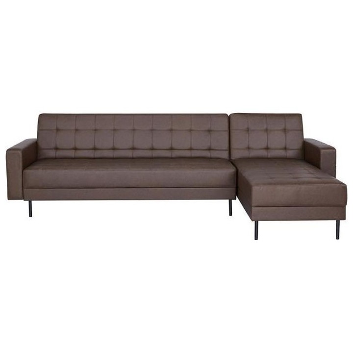 Canapé d'angle convertible 3 places réversible - Pieds en acier - Si