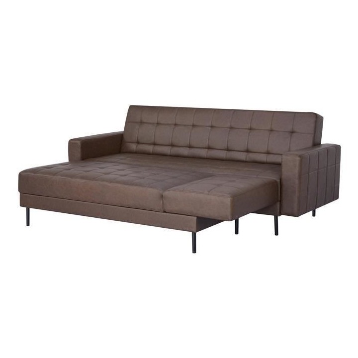 Canapé d'angle convertible 3 places réversible - Pieds en acier - Si