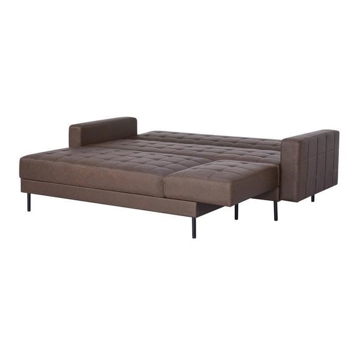 Canapé d'angle convertible 3 places réversible - Pieds en acier - Si