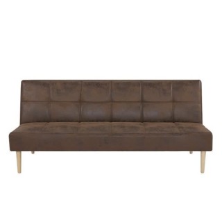 Banquette convertible Clic-clac 2 places - Simili Marron - L 178 x P 8
