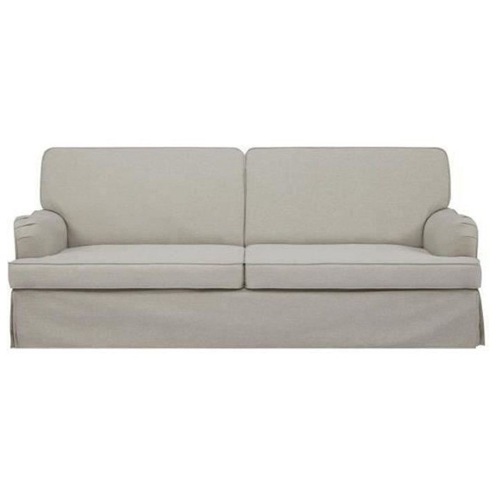 LUZ Canapé convertible - Tissu Beige - L 206 x P 95 x H 81 cm