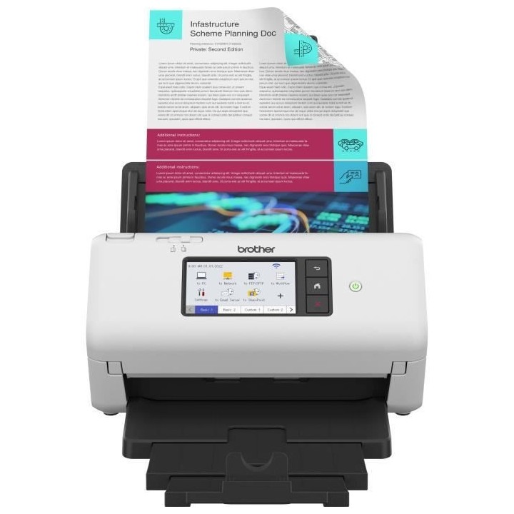 Scanner de documents bureautique recto-verso BROTHER ADS-4700 - 40 ppm