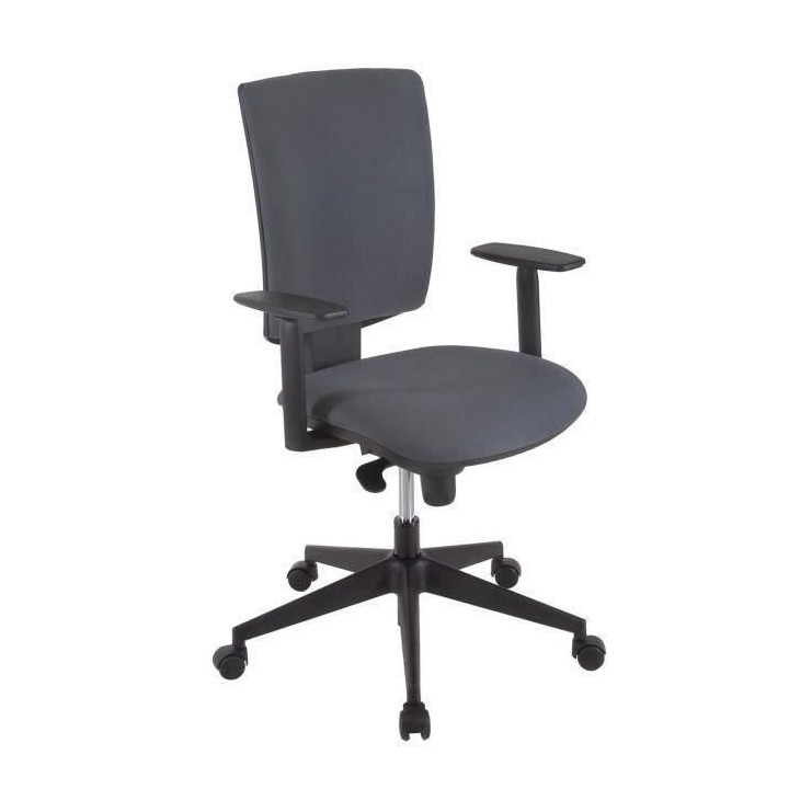HASHTAG Chaise de bureau - Tissu Gris - L 69 x P 69 x H 106 cm