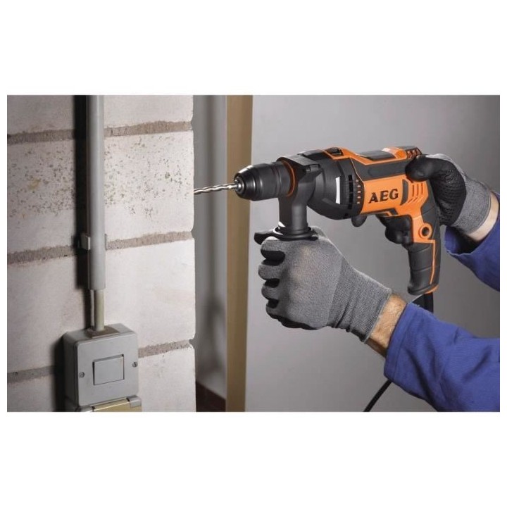 Perceuse a percussion électrique AEG 750W 1 vitesse SBE 750 RE - A pe