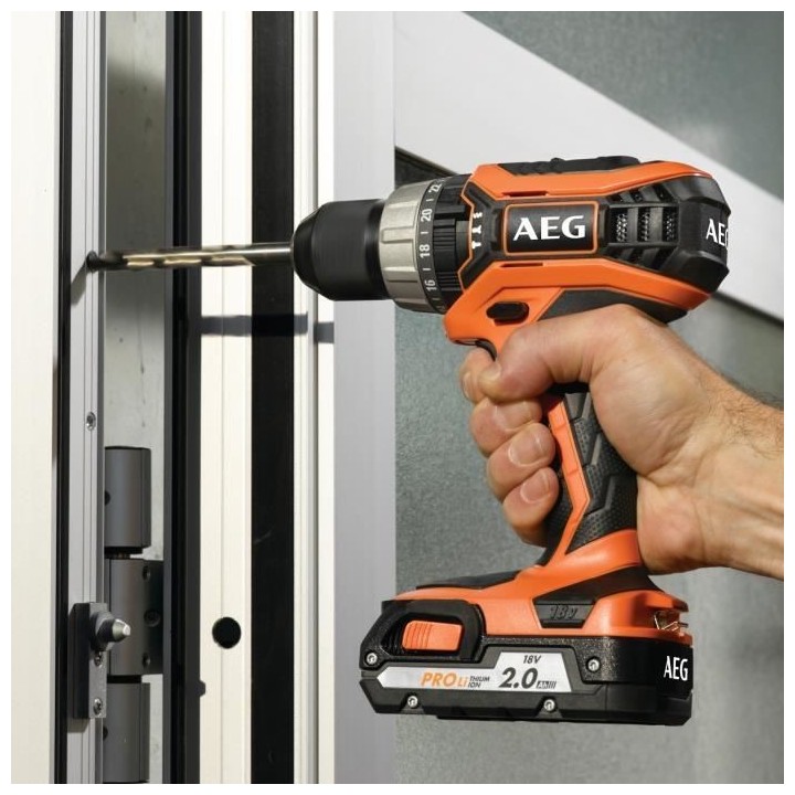 Perceuse-visseuse a percussion compacte - AEG - 18V - 50 Nm +2 batt. a