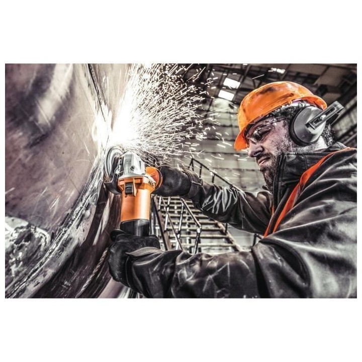 Meuleuse - AEG - 125 mm - 1000 W - 8 disques offerts ( 1 disque a éba