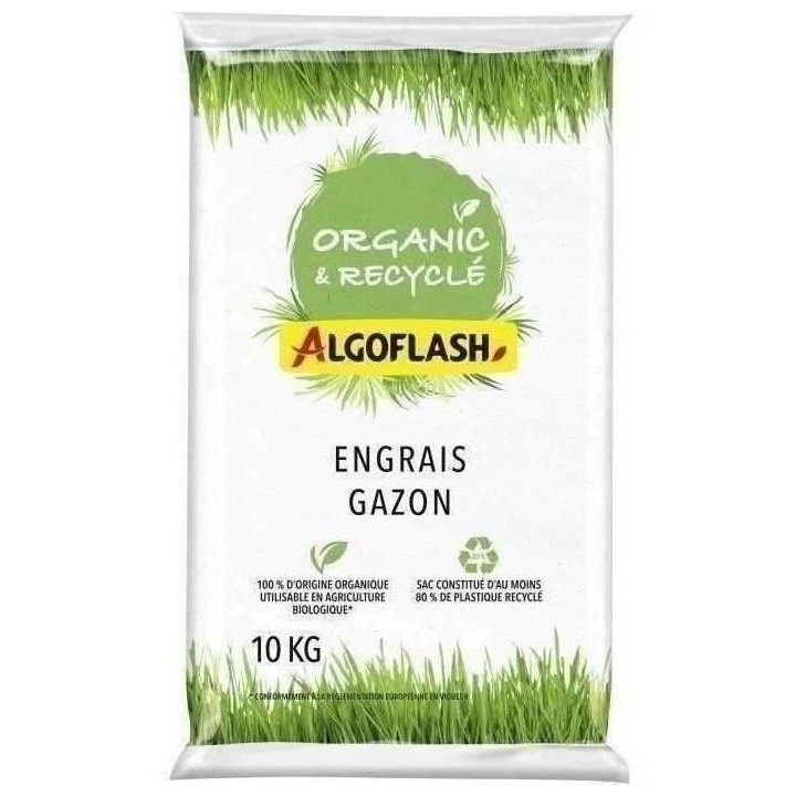 Engrais Gazon 100% Végétal - ALGOFLASH NATURASOL NATURASOL - Organic