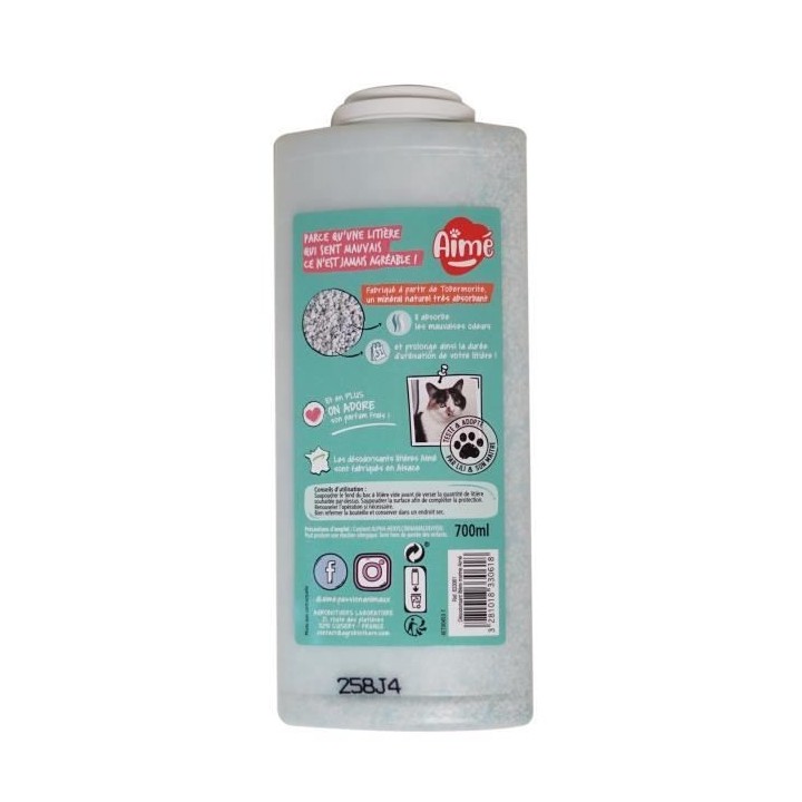 AIME Désodorisant pour litiere marine 700ml - Pour chat