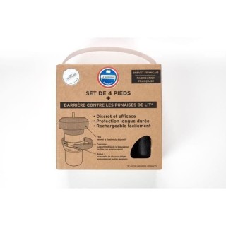 LE SOMMIER FRANCAIS 4 Pieds Anti punaise de lit - Bois hetre naturel