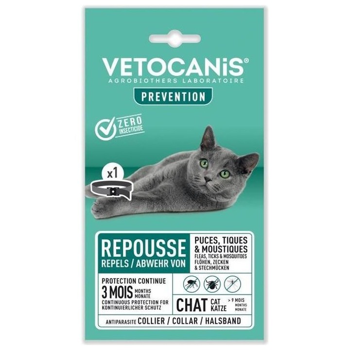 VETOCANIS COLLIER ANTIPARASITAIRE CHAT