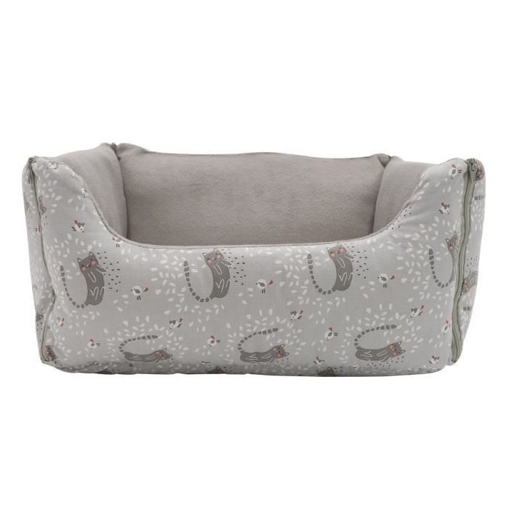 AIME Panier pour Chat et Petit Chien, en Fourrure, Panier imprimé Cou