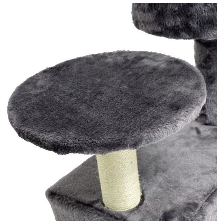 SUZI - Arbre a chat gris 50 x 50 x 125 cm 5 plateformes – 2 niches
