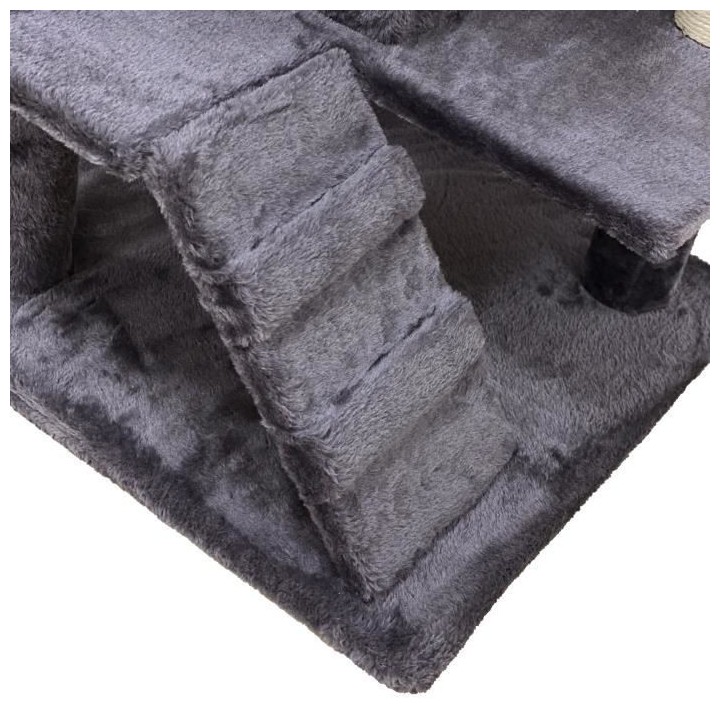 SUZI - Arbre a chat gris 50 x 50 x 125 cm 5 plateformes – 2 niches