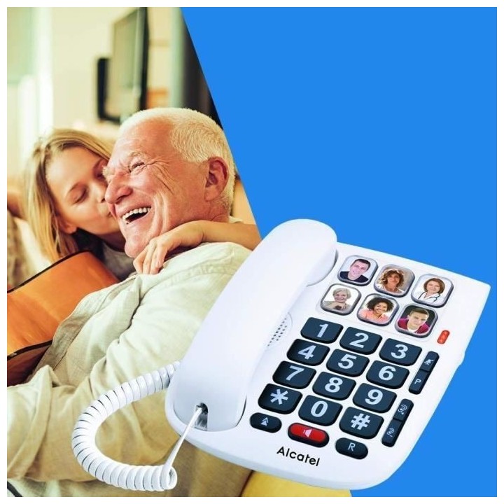 Téléphone filaire senior Alcatel TMax 10 - 6 mémoires directes avec