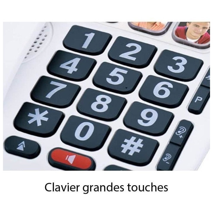 Téléphone filaire senior Alcatel TMax 10 - 6 mémoires directes avec