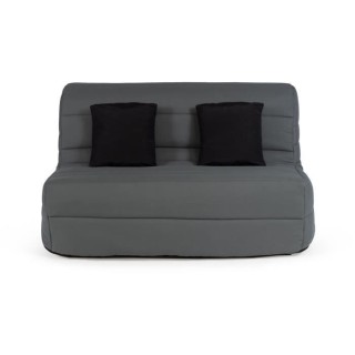 Banquette BZ Dunlopillo - Tissu Gris - 140 x 190 cm - Matelas 12cm - 2