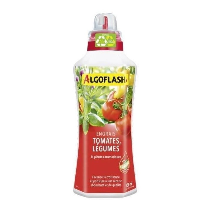 Engrais Tomates et Légumes - ALGOFLASH NATURASOL - 750 mL