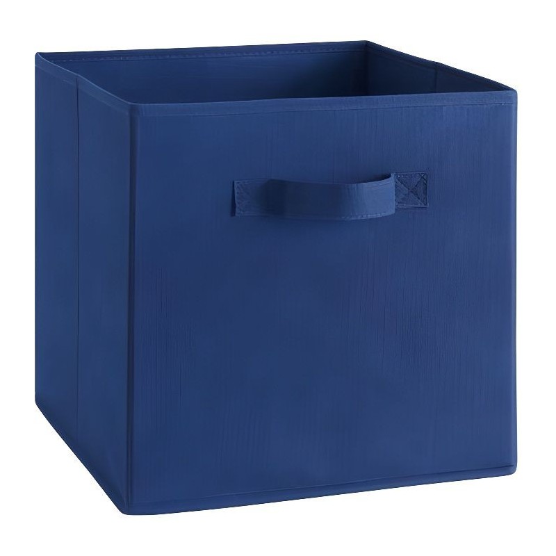 COMPO Boîte de rangement/tiroir pour meuble en tissu 27x27x28 cm - Bleu foncé