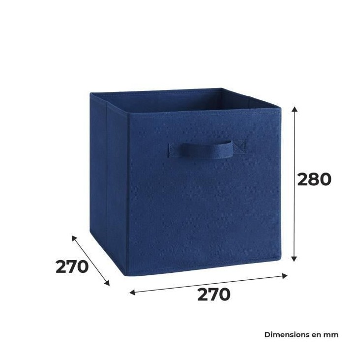 COMPO Boîte de rangement/tiroir pour meuble en tissu 27x27x28 cm - Bl