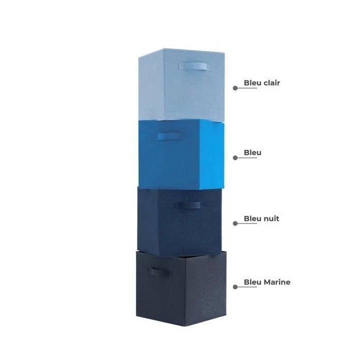 COMPO Boîte de rangement/tiroir pour meuble en tissu 27x27x28 cm - Bl