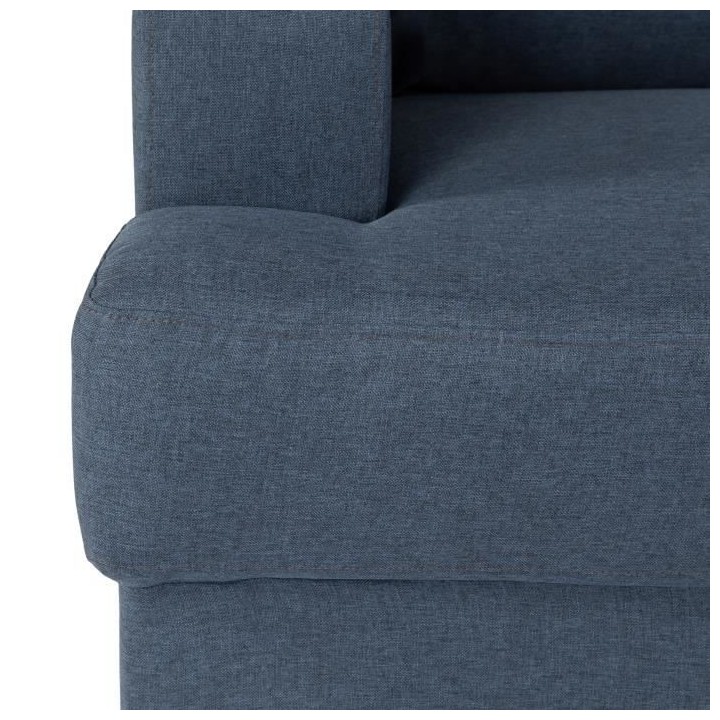 Canapé d'angle droit 4 places - Tissu bleu - Contemporain - L 215 x P