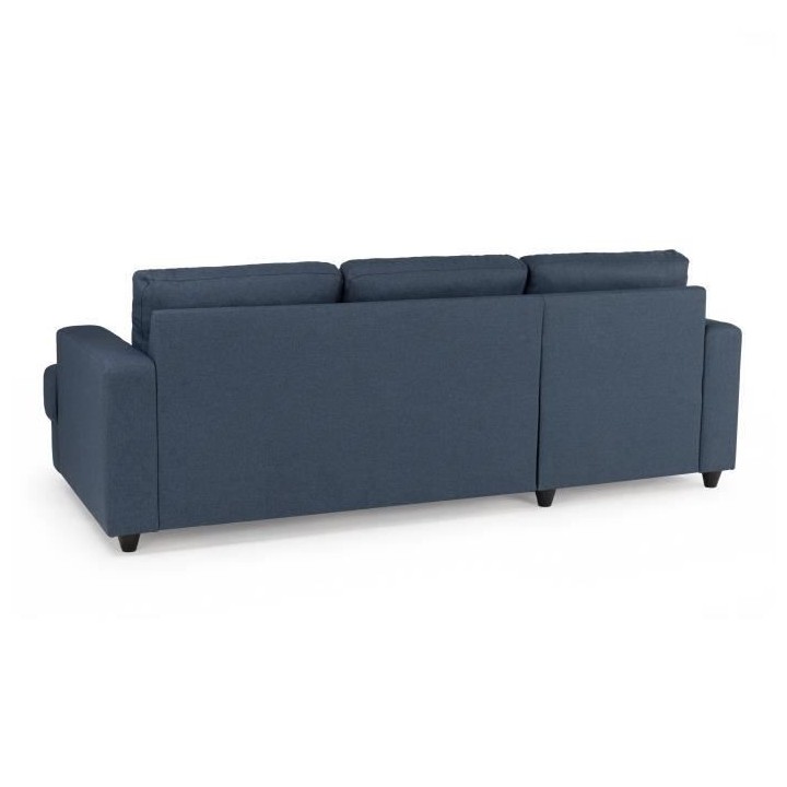 PAUL Canapé d'angle gauche 4 places - Tissu bleu - Contemporain - L 2