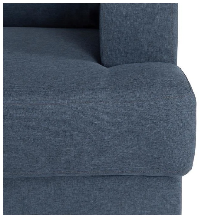 PAUL Canapé d'angle gauche 4 places - Tissu bleu - Contemporain - L 2