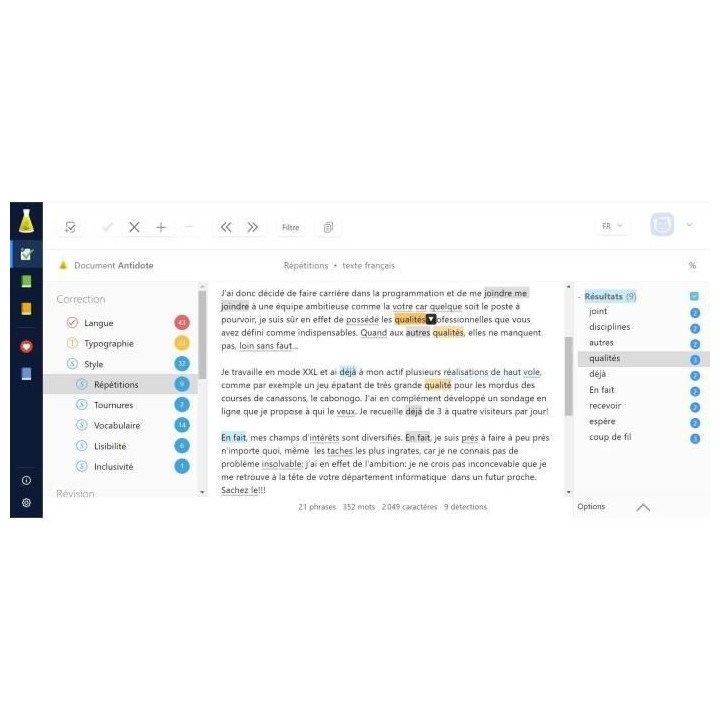 MYSOFT Antidote 11 - Correcteur, Dictionnaires, Guides - Pour le fran