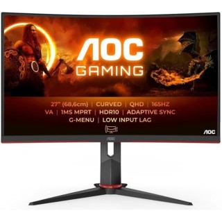 Ecran PC Gamer Incurvé - AOC - CQ27G2S/BK - 27 VA QHD 1ms 144Hz HDMI