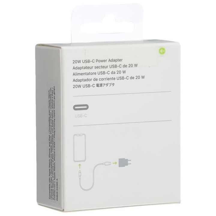 Adaptateur secteur USB-C 20W Apple - MHJE3ZM/A