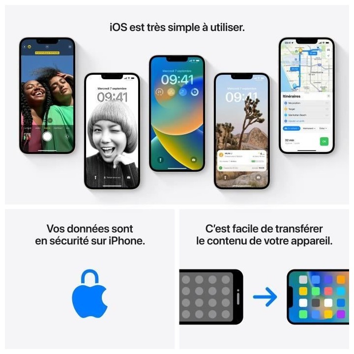 APPLE iPhone 13 512GB Midnight- sans kit piéton