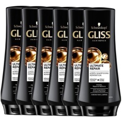 SCHWARZKOPF Gliss - Apres-Shampooing - Ultimate Repair - 200 ml - Lot de 6