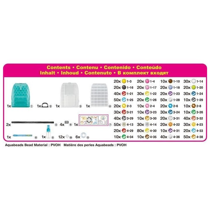 Jeu de perles a repasser - AQUABEADS - 31993 - Sac-a-dos créatif DX
