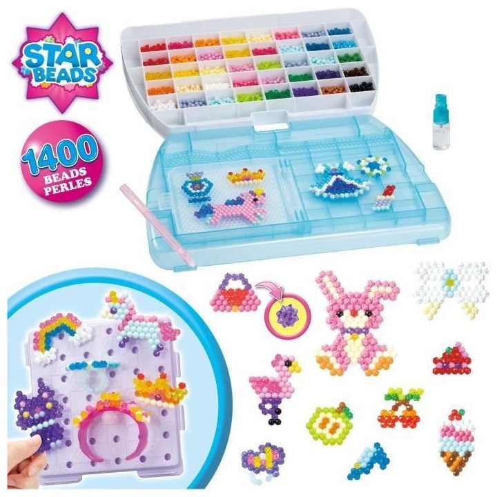 Mallette d'artiste - AQUABEADS - 31914 - 1400 perles multicolores