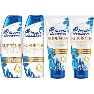 HEAD & SHOULDERS Supreme Hydratation 2 shampoing + 2 apres shampoing