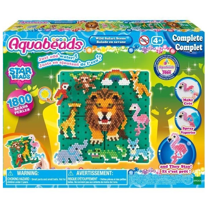 Coffret de perles a repasser - AQUABEADS - Balade en savane - 1000 per
