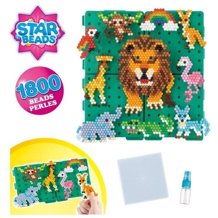 Coffret de perles a repasser - AQUABEADS - Balade en savane - 1000 per