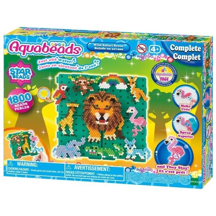 Coffret de perles a repasser - AQUABEADS - Balade en savane - 1000 per