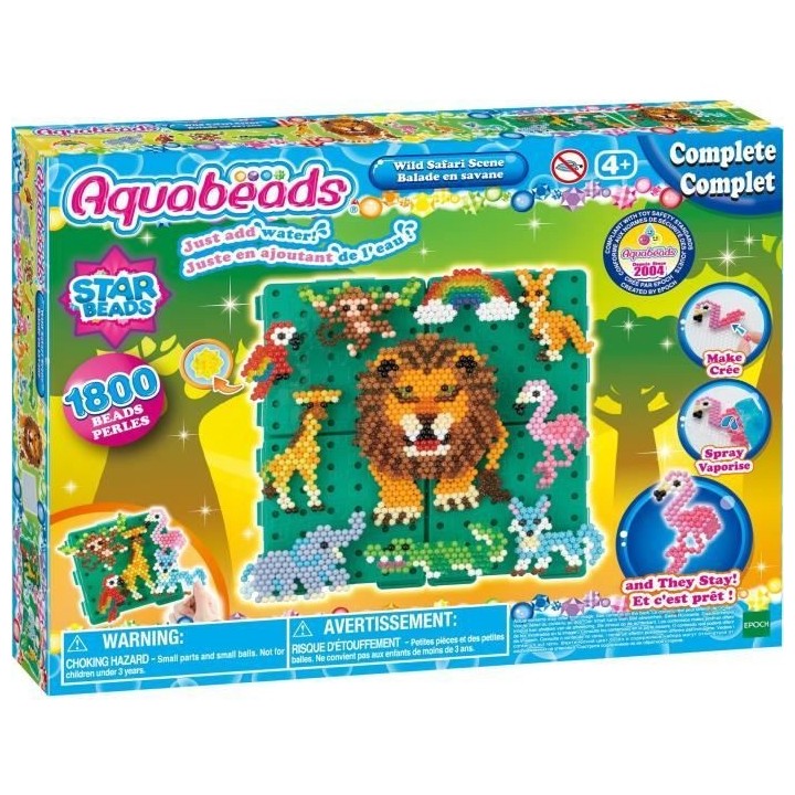 Coffret de perles a repasser - AQUABEADS - Balade en savane - 1000 per