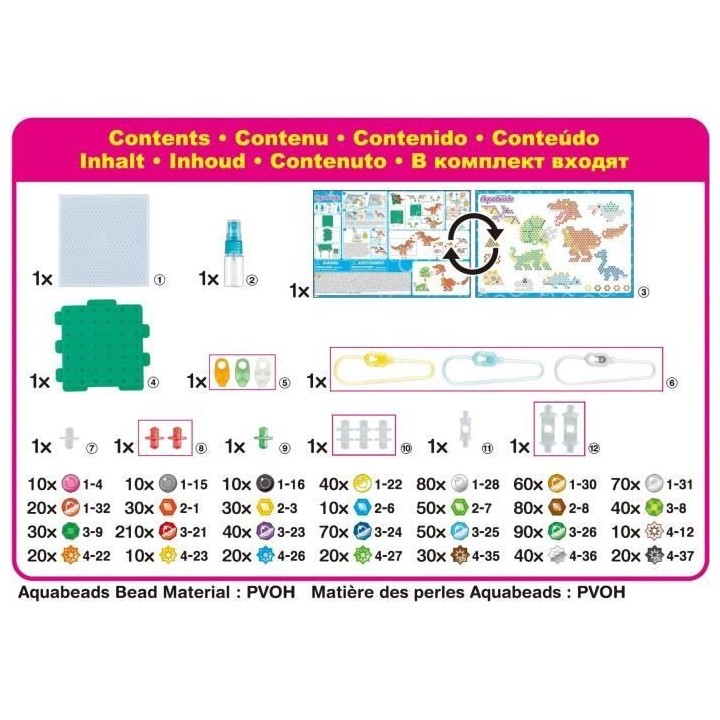 Aquabeads - La Terre des Dinosaures - Perles créatives pour enfants
