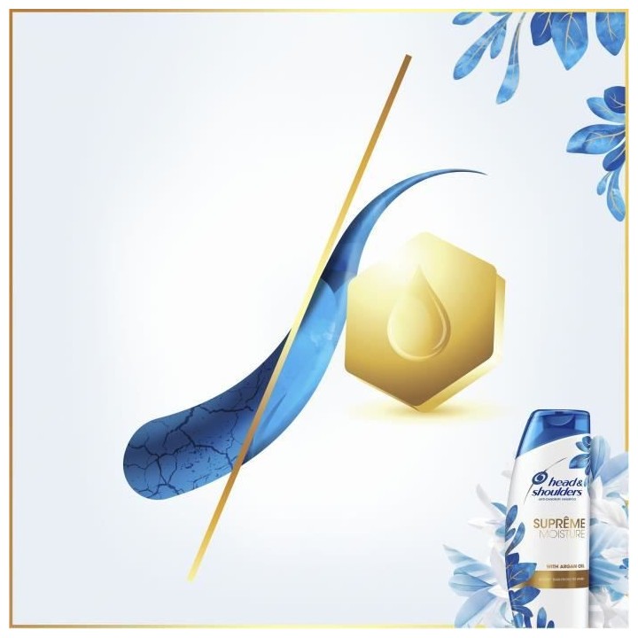 HEAD & SHOULDERS Supreme Hydratation 2 shampoing + 2 apres shampoing