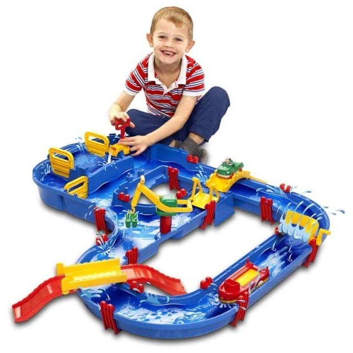 Smoby - Circuit aquatique Mega Bridge Aquaplay - 35 accessoires inclus
