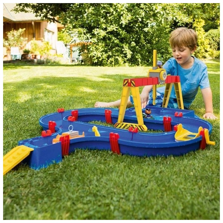 Circuit aquatique Smoby Aquaplay - Port a container avec 5 accessoires