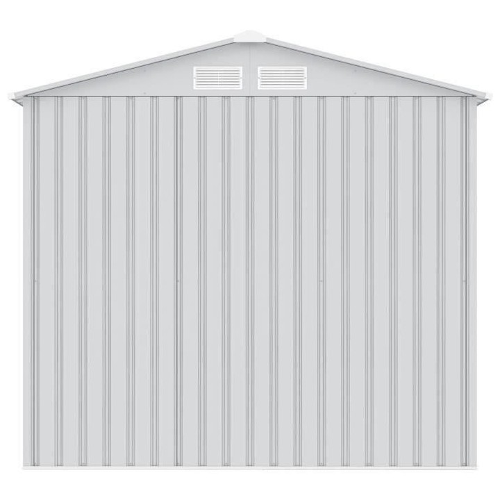 Abri de jardin en métal 2,71 m² - 213 x 127 x 195 cm - Kit d'ancrage