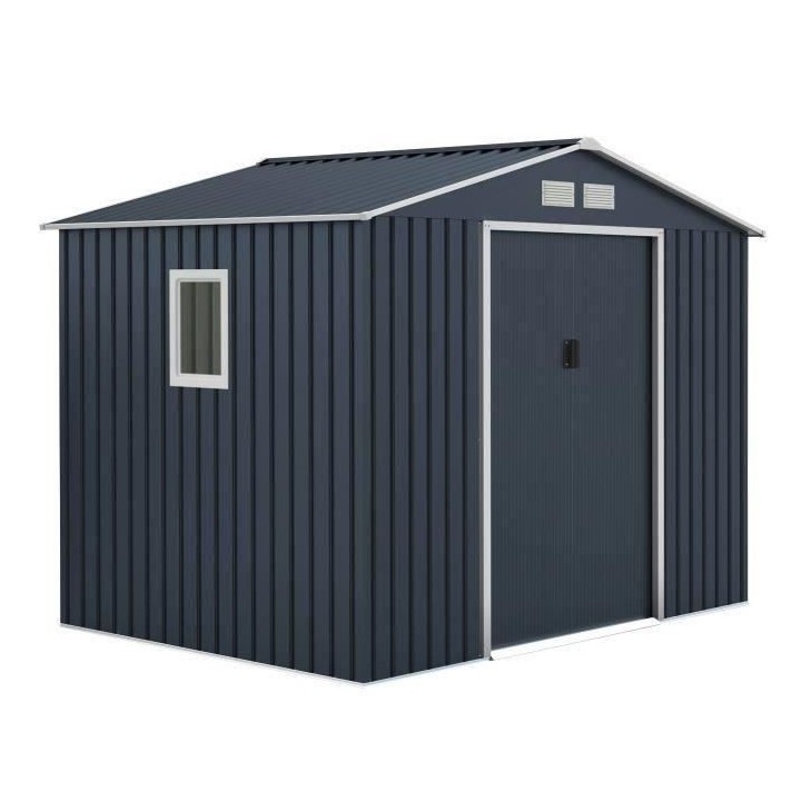 Abri de jardin en métal 	5,29 m² - 277 x 191 x 202 cm - Kit d'ancrag