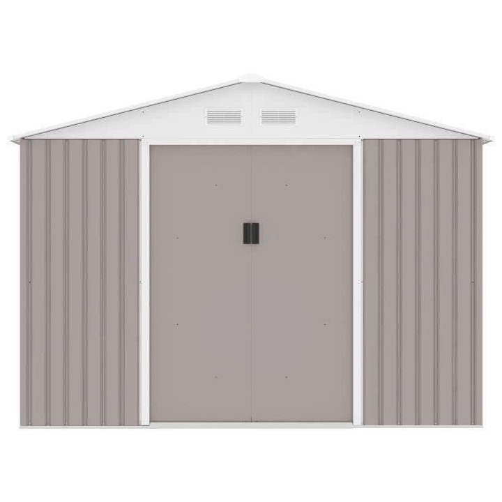 Abri de jardin en métal 7,06 m² - 277 x 255 x 202 cm - Kit d'ancrage