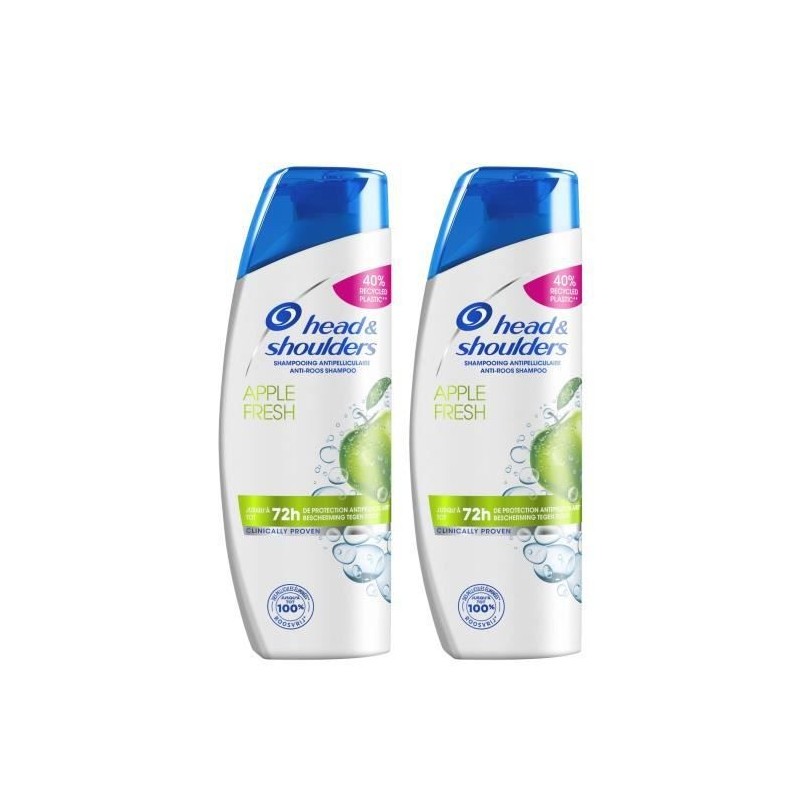 LOT DE 2 - Head & Shoulders Apple Fresh Shampoing 285 mL