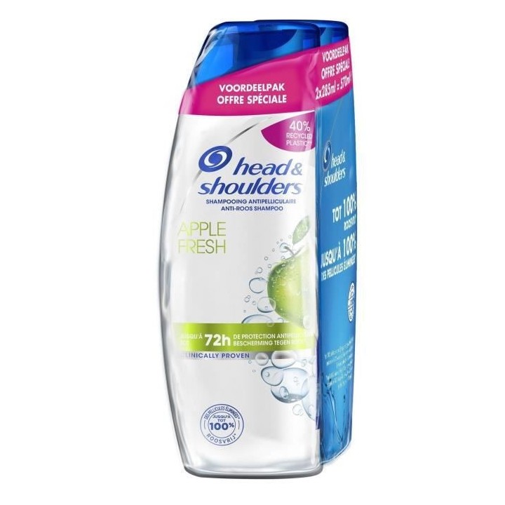 LOT DE 2 - Head & Shoulders Apple Fresh Shampoing 285 mL