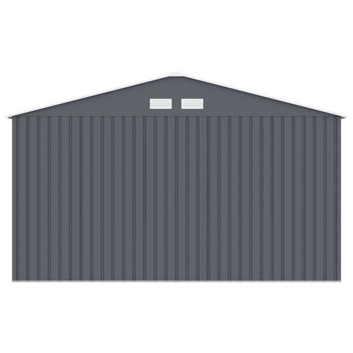 Abri de jardin en métal 12,99 m² - 340 x 382 x 210 cm - Kit d'ancrag