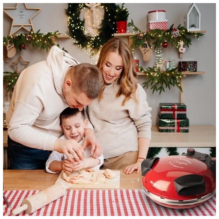 Four a Pizza électrique ARIETE - Rouge - Pierre réfractaire - 1200W